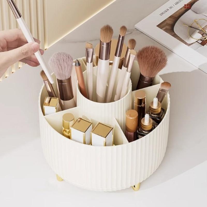 Multifunctional Rotating Desktop Storage Organizer Skincare Cosmetic Box Dressing Table Container Pen Holder Desk Home Decor