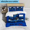 Set Biancheria da Letto 3 Pezzi Skyline Blue Racing Spirit Speed Style, per 1 Copripiumino e 2 Federe Perfetto come Regalo per Fan, Ideale per Camera da Letto, Dormitorio