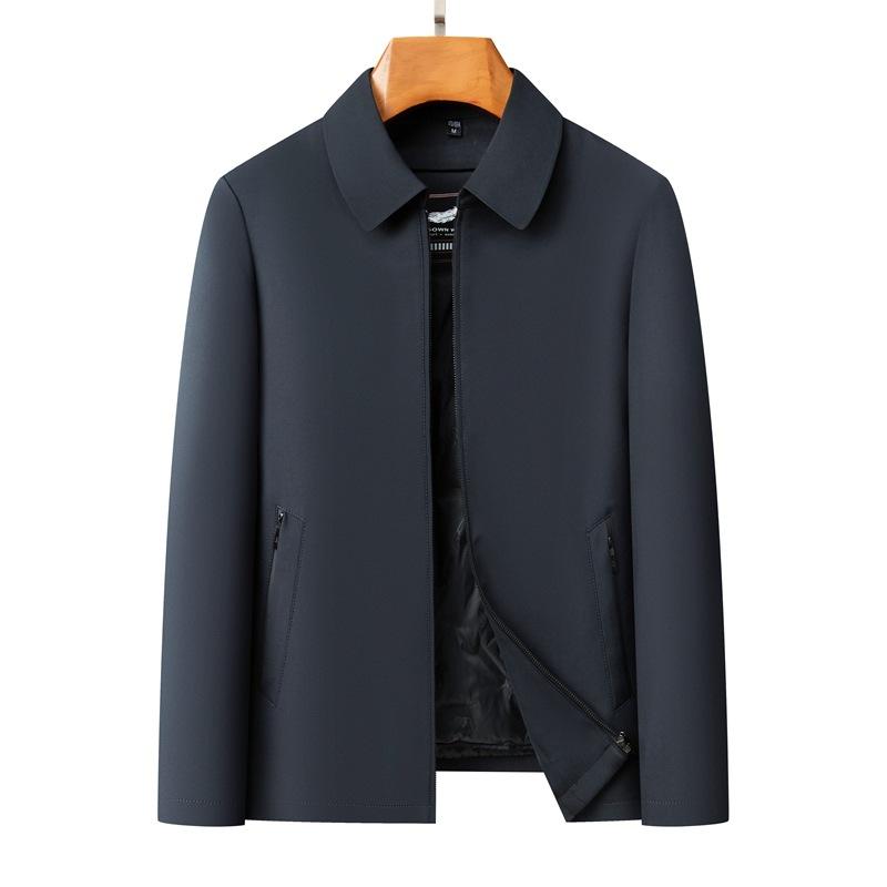 

2025 зимняя защита от холода повседневная ветрозащитная мужская мода воротник-стойка утолщенная мужская одежда утолщенная теплая куртка 4XL/195 [about 95kg] тёмно-синий