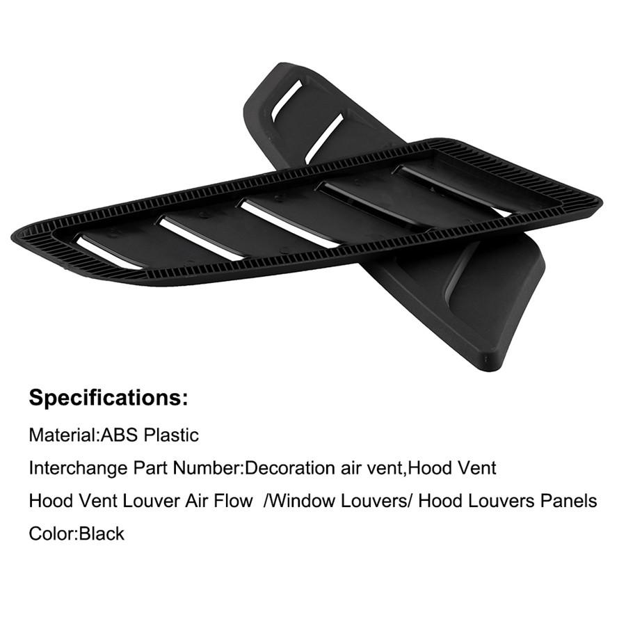 2 Stück ABS Auto Motorhaube Lufteinlass, Front Motorhauben Entlüftungsgitter für Ford Mustang