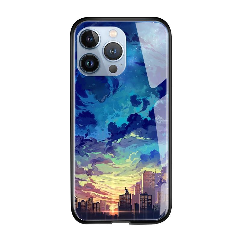 Tempered Glass Phone Case For iPhone 11 12 13 14 15 16 17 Redmi 10 12 14C Note10 Note14 Xiaomi 11Lite PocoC75 Soft Edge Shockproof Smooth Shell