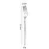 Saint Flag Star Diamond 304 Stainless Steel Cutlery Set - Steak Knife, Fork & Spoon with Thickened Dessert Fork & Spoon
