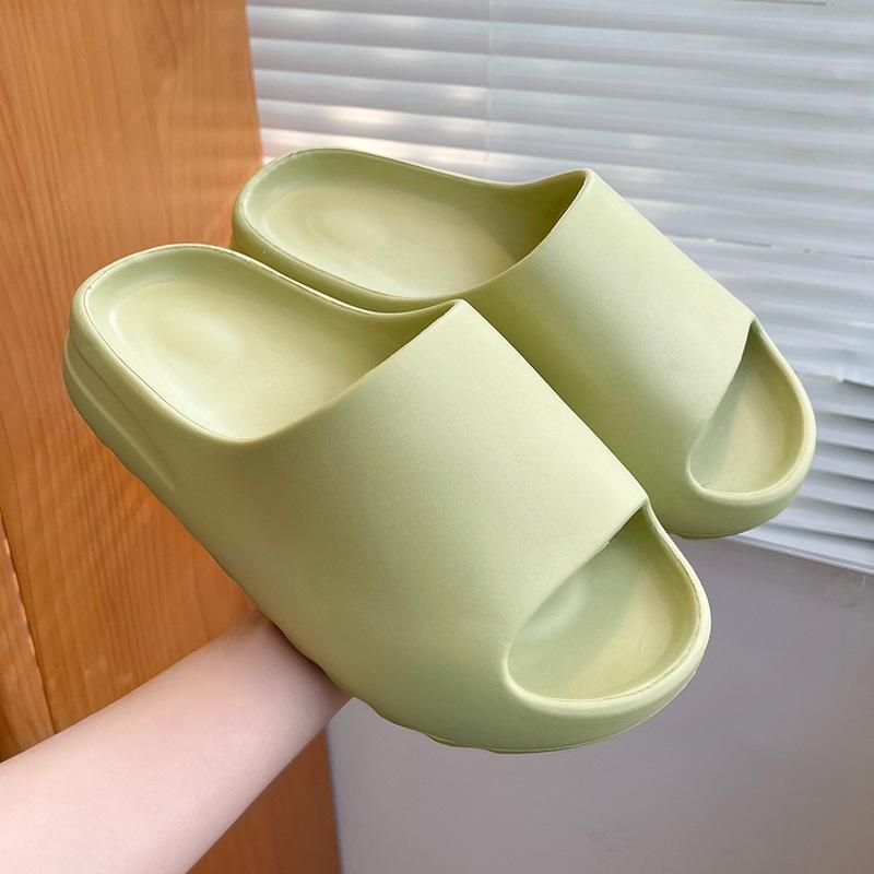 

EVA Summer Unisex Slippers Brand Men Women Slippers Outdoor Soft Sole Light Beach Slippers Indoor Platform Non-Slip Couple Shoes 36 зелёный