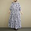 DIMANAF Nuovo Estate 2026 Spiaggia Donna Taglie Forti Signora Abito Lungo Vestito da Sole Ampio Oversize Maxi Stampa Floreale Cotone