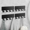 Self Adhesive Key Holder 4 Hooks Storage Hooks NEW Wall Mounted Rack  Home Organization