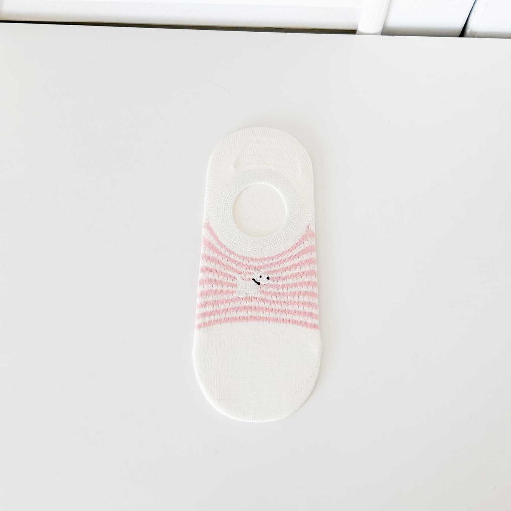 Women's Cute Japanese Puppy Embroidery Low-Cut Non-Slip Socks - Breathable, Thin Cotton for Summer