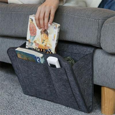 Felt Bedside Storage Bag Organizer Bed Desk Bag Sofa TV Remote Control HangingCouch Storage Organizer Bed Holder Pockets