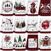 Christmas Microfiber Terry Cloth Dish Towel - Festive Print Kitchen Wiping Cloth