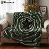 Green Star Swirl Lightweight Microfiber Soft Christmas Fleece Blanket Warm Cozy Throw for Bed Sofa Office Travel All Season