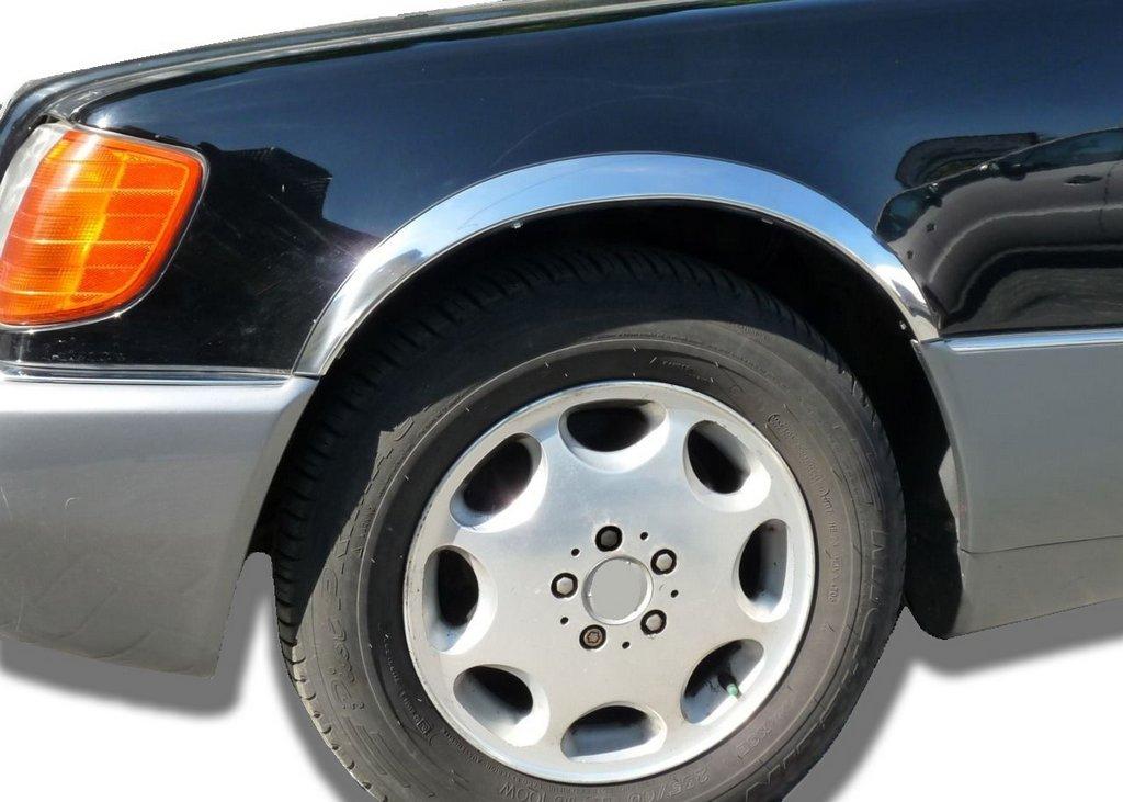 

Накладки на арки (4 шт, нерж) для Mercedes S-сlass W140