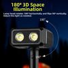 Electric Display LED Work Light USB Rechargeable 180° Rotating Telescopic Flashlight Telescoping Design with Tail Magnet