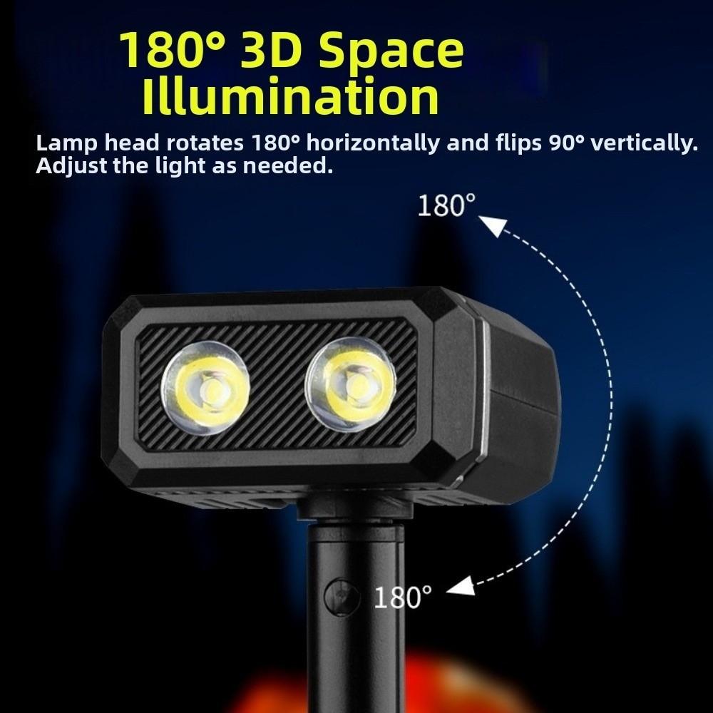 Electric Display LED Work Light USB Rechargeable 180° Rotating Telescopic Flashlight Telescoping Design with Tail Magnet