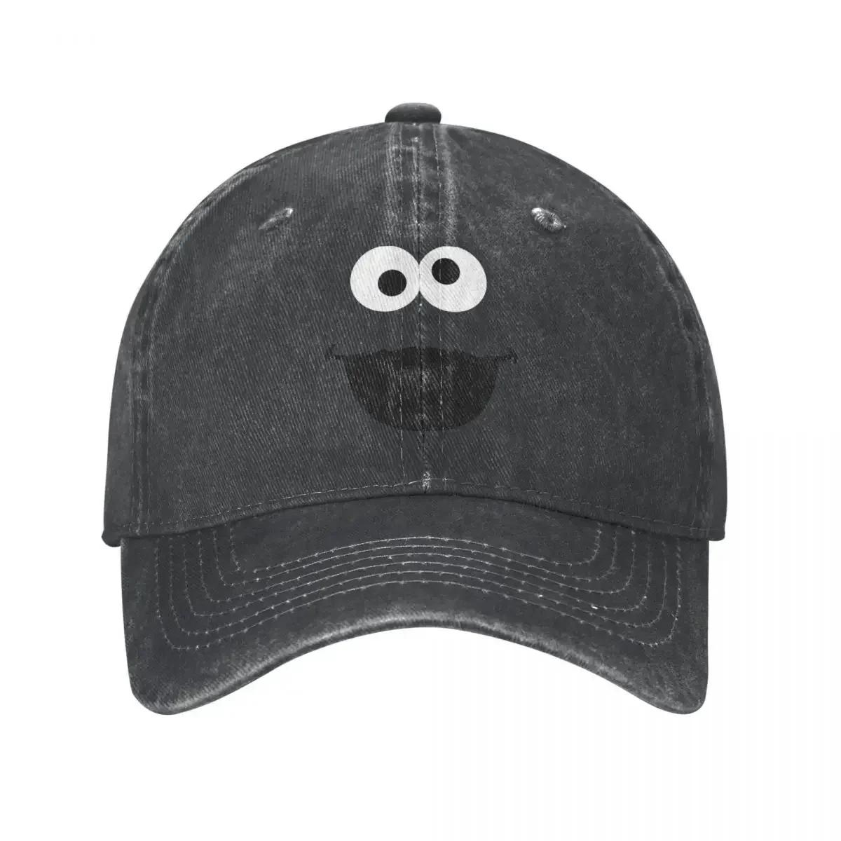 

Cute-S-Cookies-S-Monsters Baseball Cap Vintage Distressed Denim Snapback Cap for Unisex Women Activities Adjustable Fit Caps Hat One Size