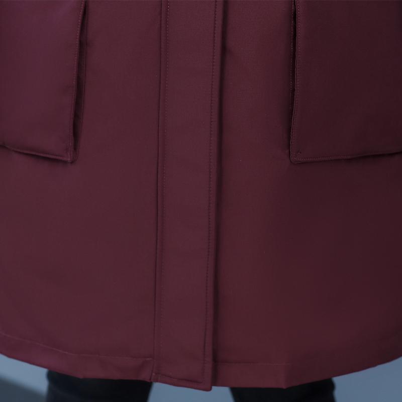Real Fur Collar Middle Age Women's Puffer Jackets Winter Vintage Parkas Hooded Liner Detachable Plus Size Thick Warm Long Down Coats Woman Outerwears