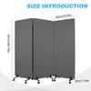 3-Panels Freestanding Partition Room Dividers New Folding Room Divider Folding Portable Partition Screens for Dorm Studio Office