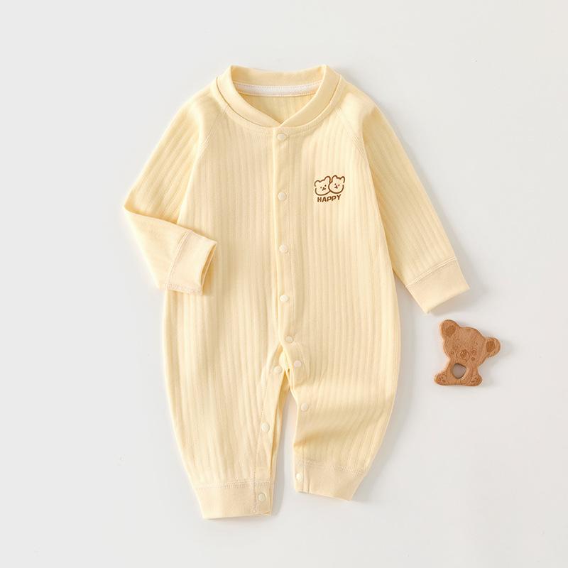 2025 New Pure Cotton Baby Jumpsuit for Spring, Autumn, and Winter - Newborn Toddler Inner Wear