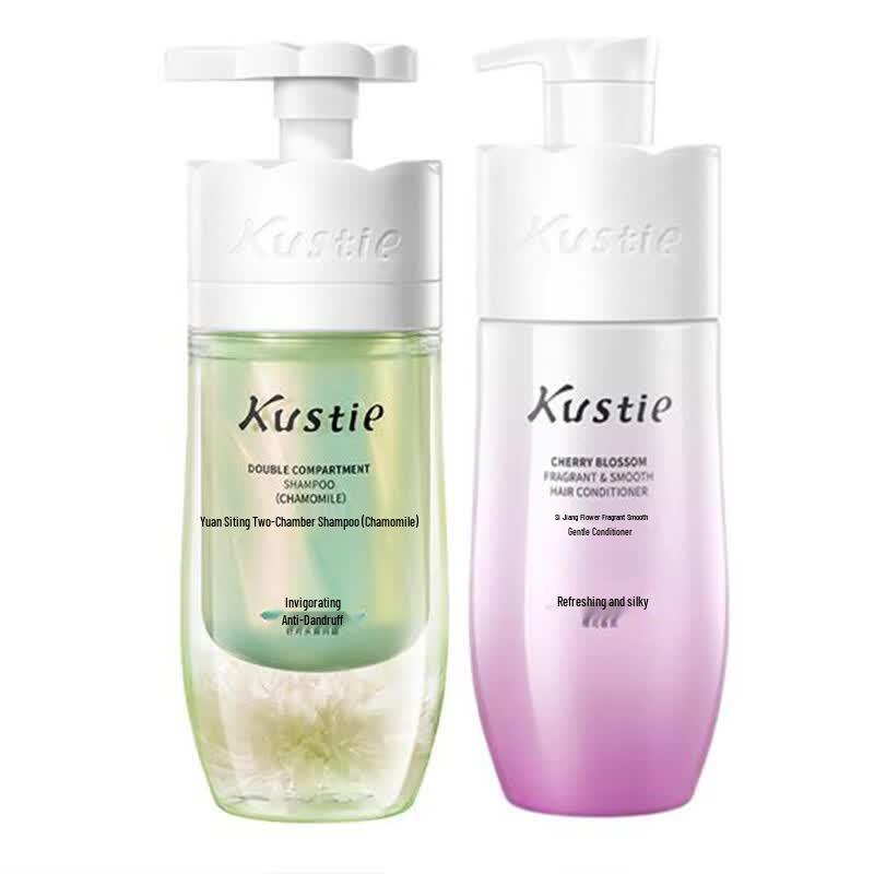 KOSMEA Dual-Chamber Chamomile Shampoo & Cherry Blossom Conditioner Set