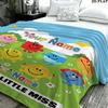 1PC Mr. Men Little Miss Custom Name Patterned Flannel Blanket Suitable For All Seasons for Home Decor Warmth and Comfort Gifts Holiday Present