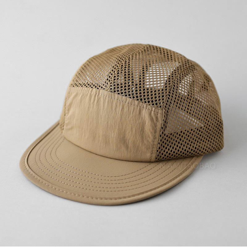 Spring and Summer Thin Flat-Brimmed Half-Mesh Breathable Baseball Cap for Men and Women