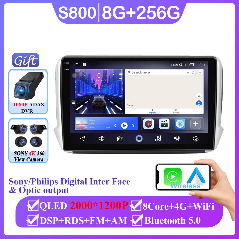 Car Multimedia Radio Video Player 10.1 '' For Peugeot 2008 208 2012 - 2018 Android Auto GPS 4G WiFi BT 2.5D Screen Carplay UI