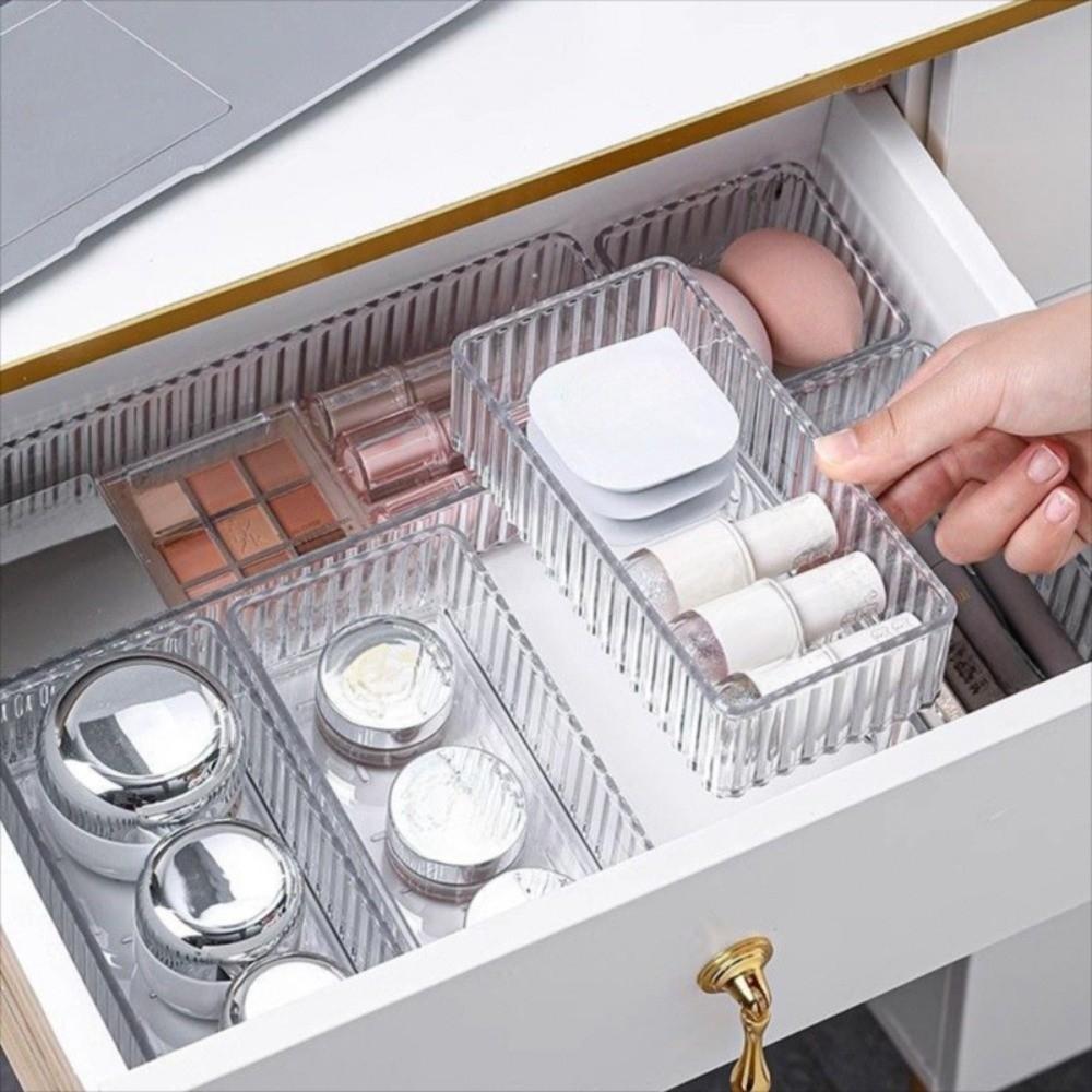 Transparent Makeup Storage Box Makeup Organize Cosmetic Organizer  Desktop