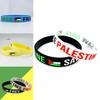 Vielseitiges Silikonarmband Mit Palästina-Flagge Erhältlich In Transparent Weiß Gelb Blau Und Schwarz