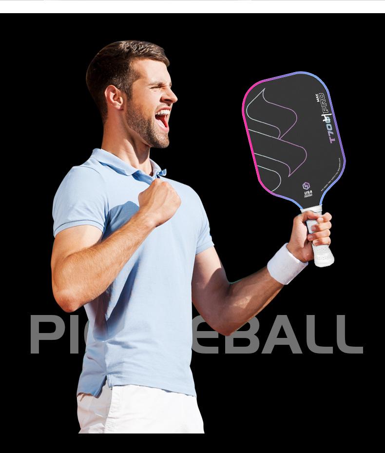 Pickleball Racket T700 Carbon Fiber Matte Silent Set - Professional Paddle Board for Competition