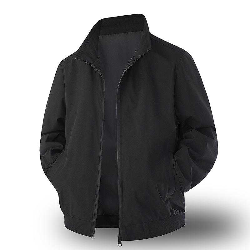 Men's Winter Cotton Jacket - Middle-Aged Stand Collar Fashion Coat for Dad