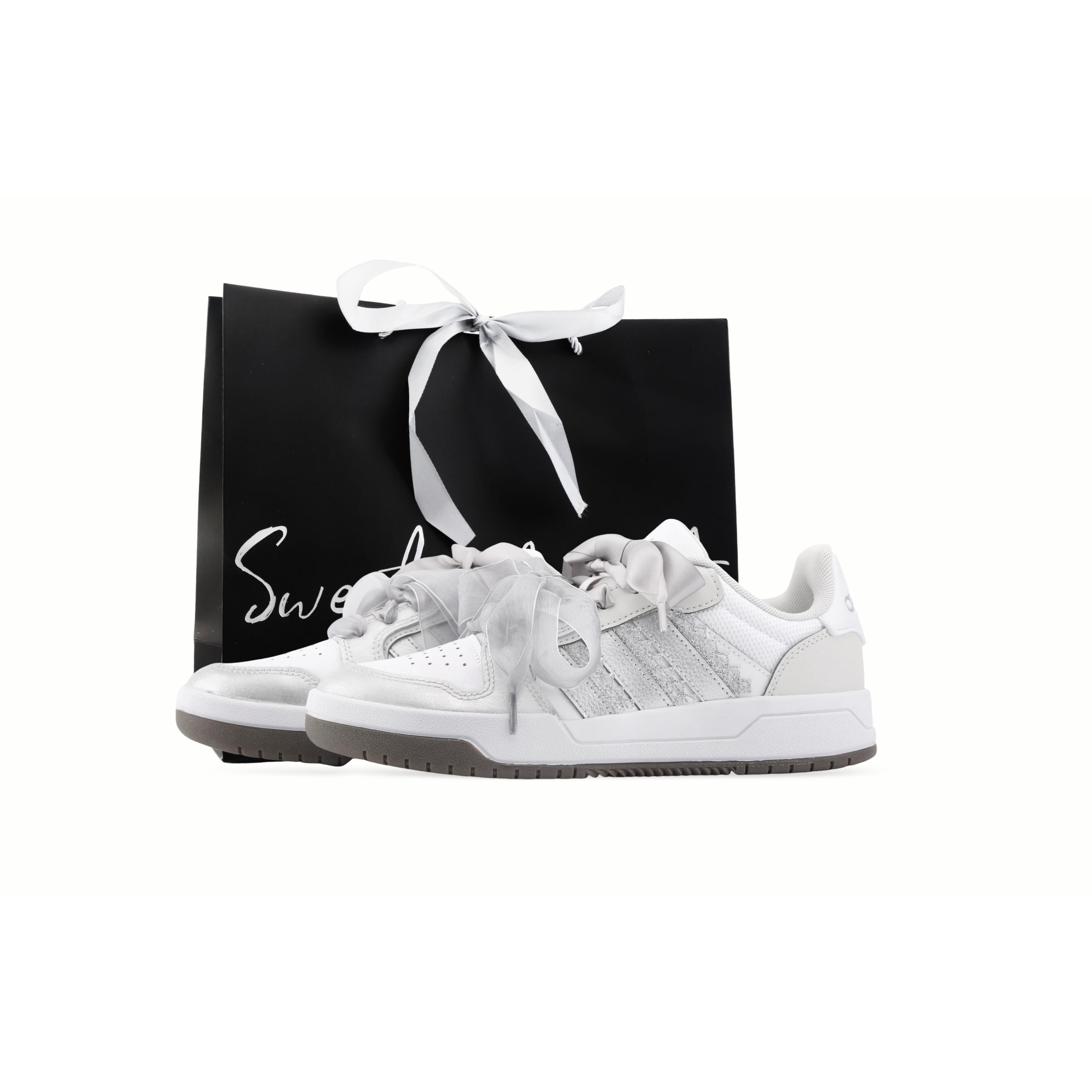 

Adidas ENTRAP ForU Waltz Slip Resistant Abrasion Resistant Low top Skateboard Shoes Unisex Silver White JP9959(Team2113-) 43⅓