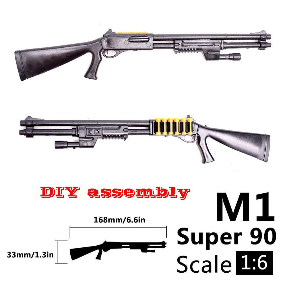 1:6 Scale Toy Mini Gun Model M134 MG42 AK47 98K Rifle Puzzles Building Bricks Assembly Scene Sandpan Game Toy