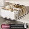 Foldable Kitchen Under-Sink Pull-Out Storage Rack for Seasoning and Tableware