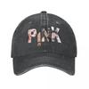 Tour Pnk Pink Merch Unisex Style Baseball Cap Pop Music Concert Distressed Denim Hats Cap Casual Outdoor Summer Dad Hat