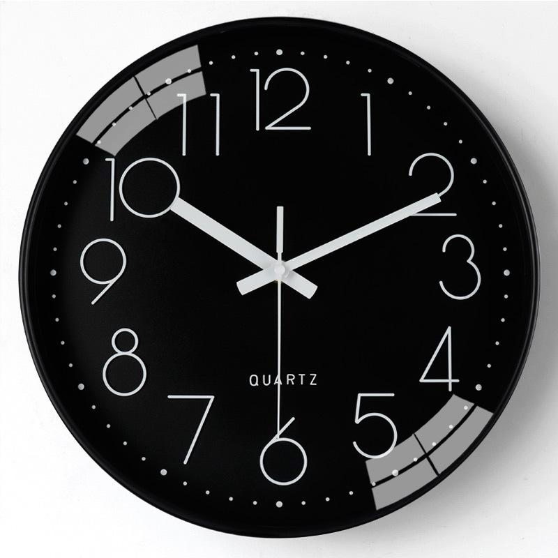 12-inch 30cm Simple Living Room Wall Clock Three-dimensional Digital Scale Mute Clock