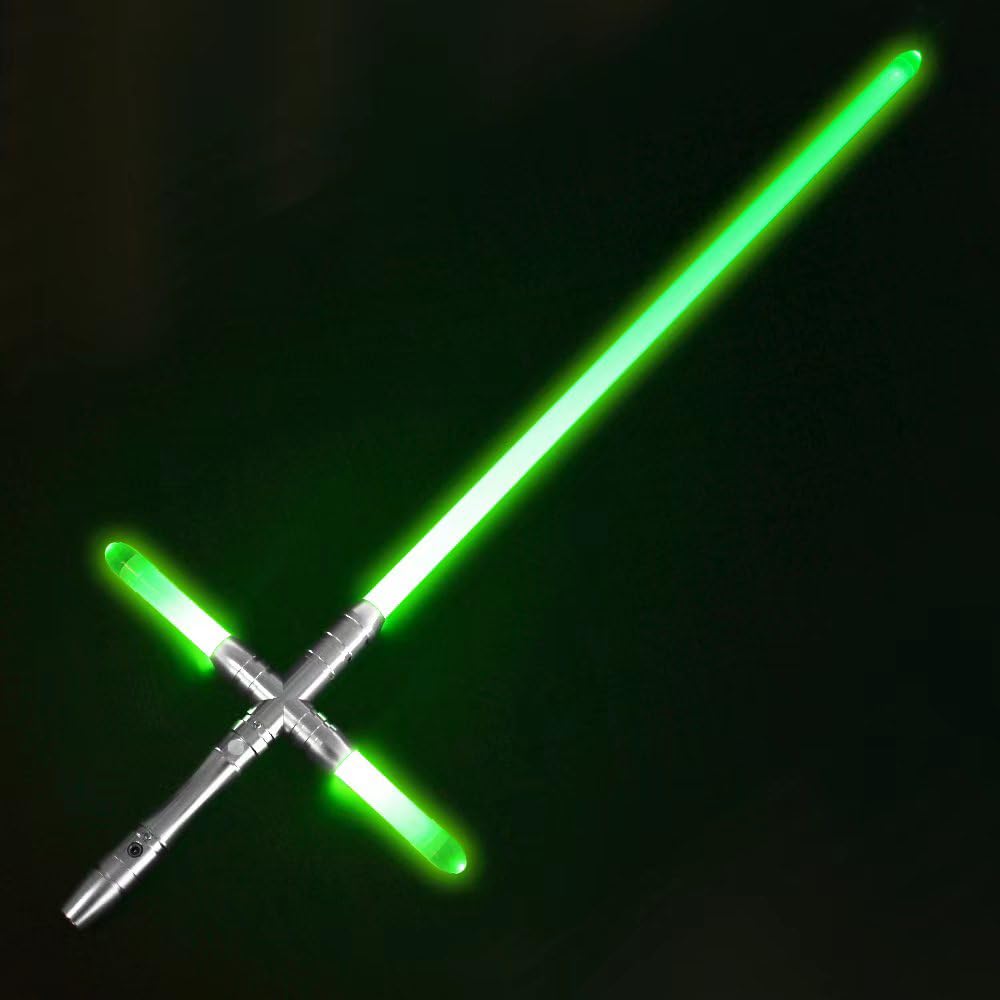 YDD Lightsaber Kylo Ren Replica Lightsaber, Illuminated Green LED Lightsaber, Force FX, Metal Handle, Adult Size (78 Cm Blade)