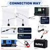 SOECOPO 7000W 2*500W Solar Panel DC 12V - AC 110V/220V Inverter Complete Solar Kit 100A Controller Camping USB 5V/1.5A Home