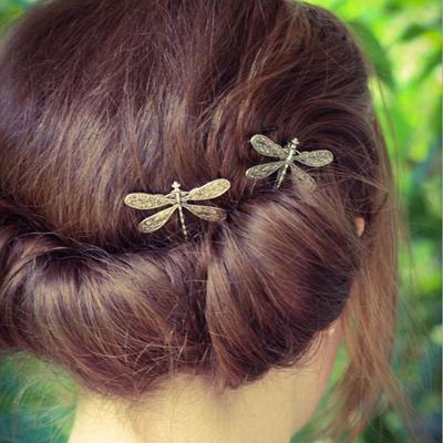 Halloween Headdress Korean Style Headwear Dragonfly Hairpin Female Hair Accessories Metal Hair Clip