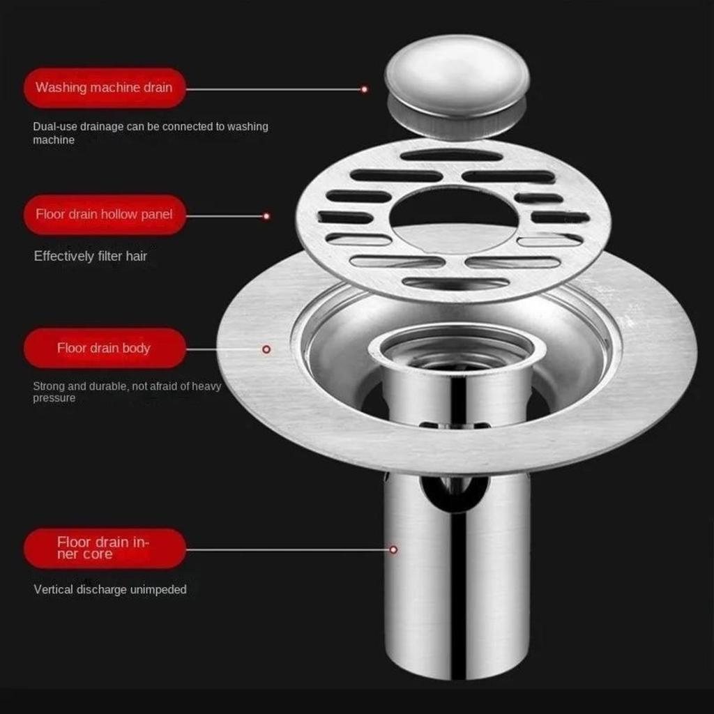 Stainless Steel Floor Drains Anti-odor Drainer Shower Strainer Cover Bathtub Ground Leakage Bathroom Hardware Accessories