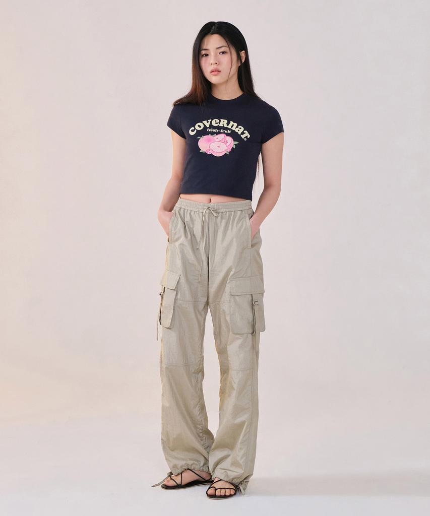 COVERNAT WOMAN Fluid Cargo Pants Light Khaki