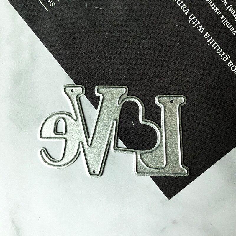 Любовь Стальные Штампы для Вырезания Буквы DIY Штамповка Вырубные Штампы Открытка Альбом Декоративный Штамп для Вырезания 1pc