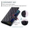 Checkered Leather Wallet Case For Samsung Galaxy S25 S24 S23 Ultra S22 S21 S20 FE S10 Note 20 10 PlusLanyard Flip Phone Cover