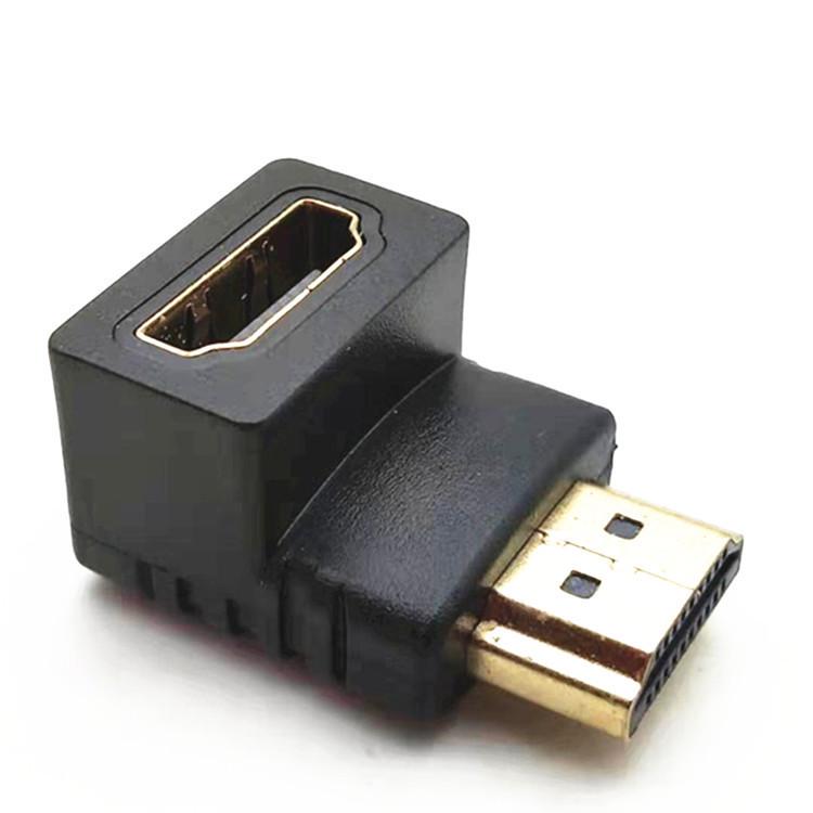 4K 60Hz HDMI Right Angle Adapter, 90°/270° Male To Female, HDMI 2.0 Converter