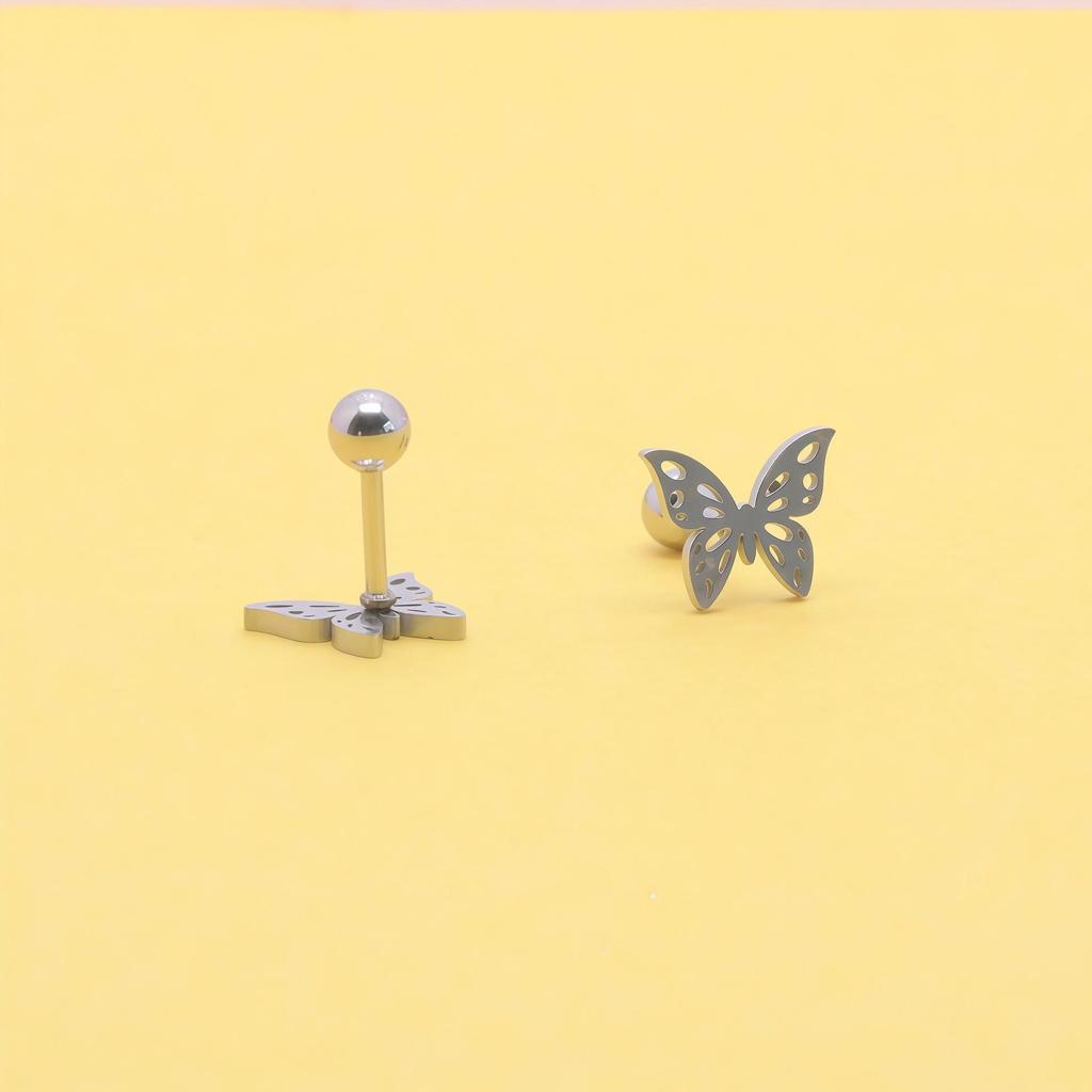 New Korean Style Butterfly Earrings - Elegant, Stainless Steel, Personalized & Versatile Ear Jewelry