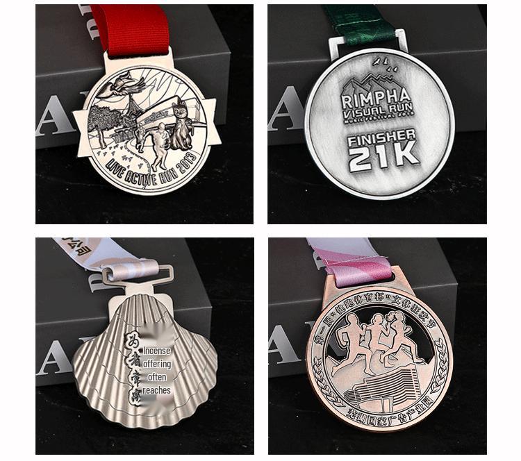 Antique Finish Zinc Alloy Cycling Race Medal for Outdoor Team Building Activities
