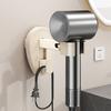 Hair Dryer Holder with Suction Cup Strong Load-bearing Easy To Install Punch-Free Wall Mount 360-Degree Rotating Hair Dryer Rack