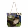 Flower Cat Print Thick Rope Single-shoulder Beach Bag 7262
