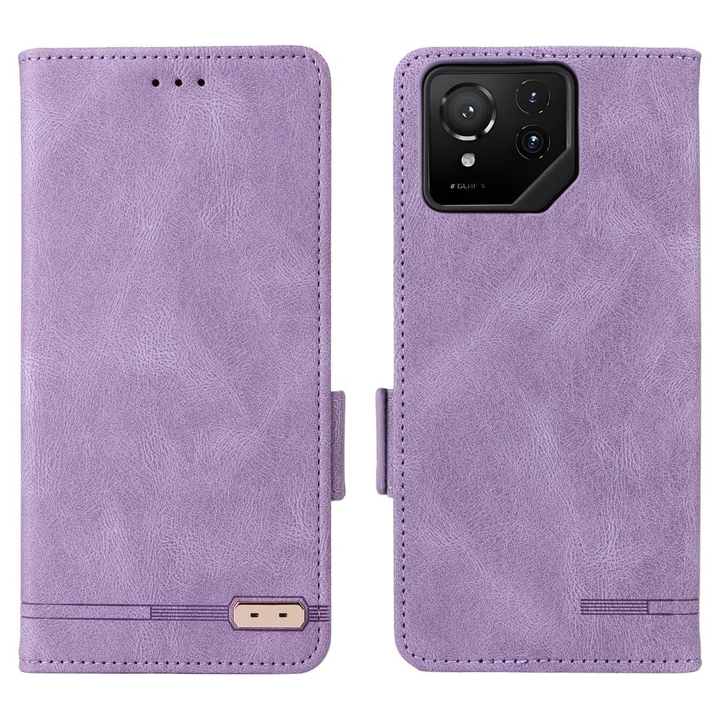 For Asus ROG Phone 9 5G Case Leather Wallet Flip Phone Cover with Hardware Decor