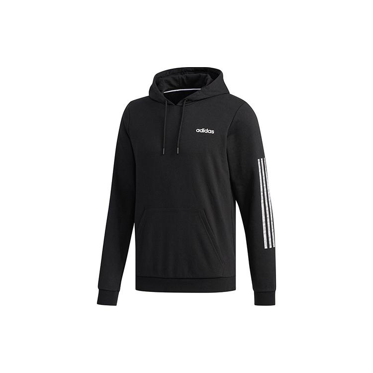 adidas neo M Ce 3s Hoody logo Printing hooded Knit Sports Black Men s DW8042 S