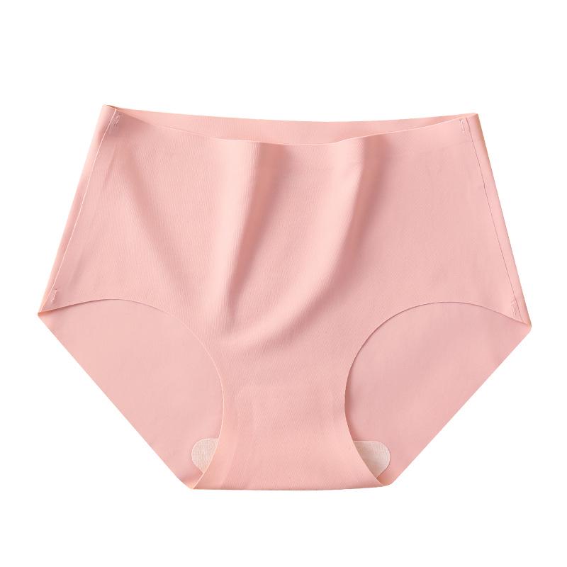 7A Mulberry Silk Mid-Waist Seamless Women's Panties with Antibacterial Crotch - Myelad Breathable Milk Skin Triangle.