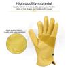 Labour Gloves Yellow Head Layer Cowhide Work Gloves Anti-Cut Driver Handling Wear Resistant Labour Gloves Vintage