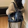 Vintage Handbag Solid Color Shoulder Bag Women's Large Capacity Commuter Tote Bag